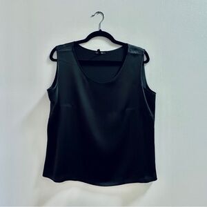 Escada Vintage Black Silk Sleeveless Top